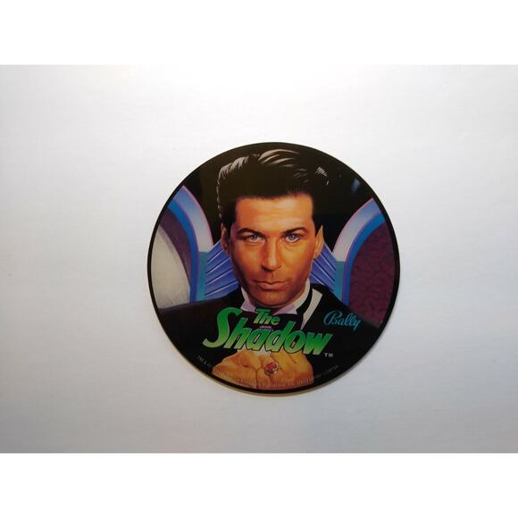 The Shadow Pinball COASTER Promo Original NOS Plastic Alec Baldwin 1993 - Picture 4 of 4
